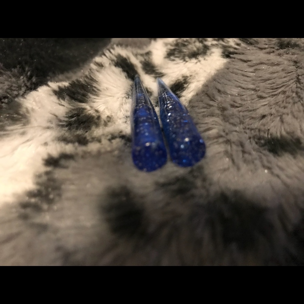 0g Sparkly Blue Tapers